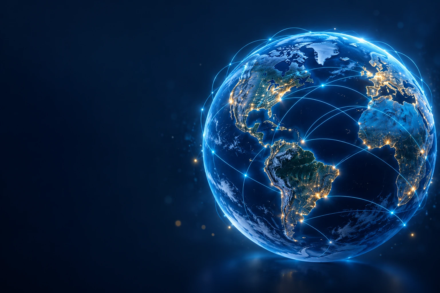 Digital globe representing global connections