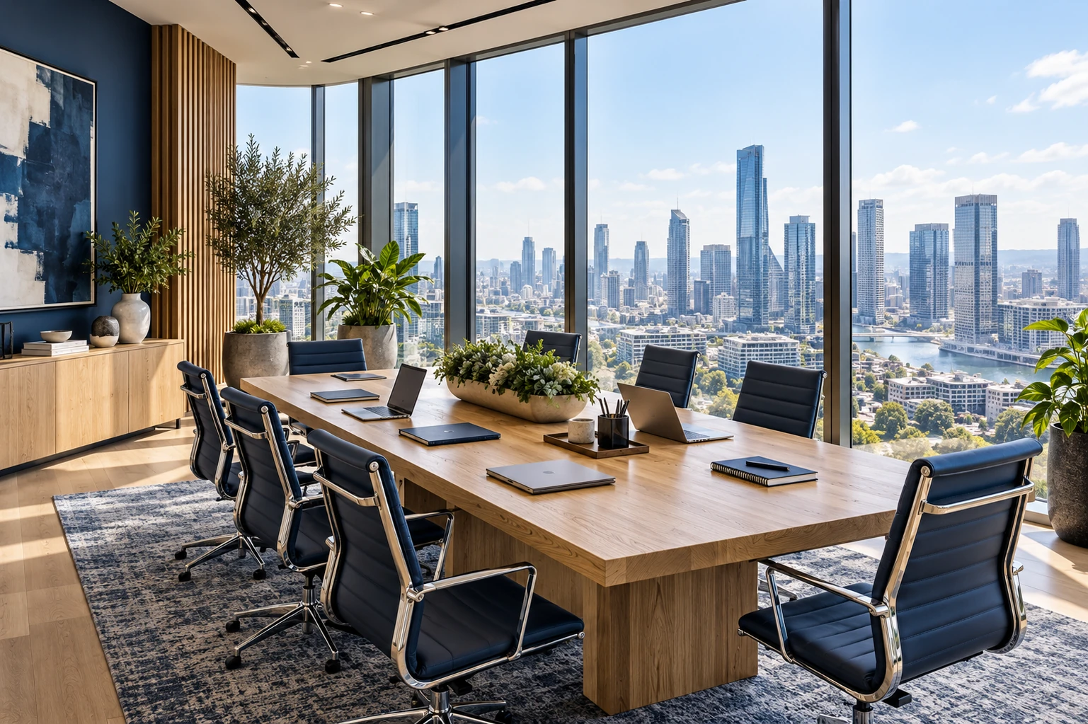 Illustrative modern meeting room